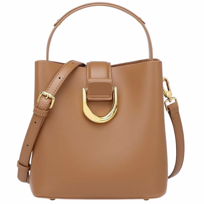 leather satchel bag with gold trim