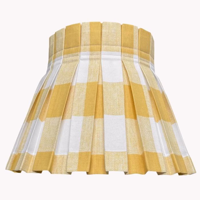 lulu and georgia yellow print pleated lamp shade