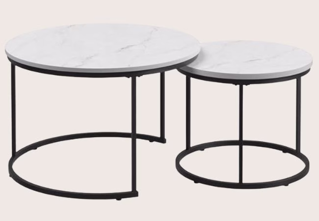 marble nesting tables