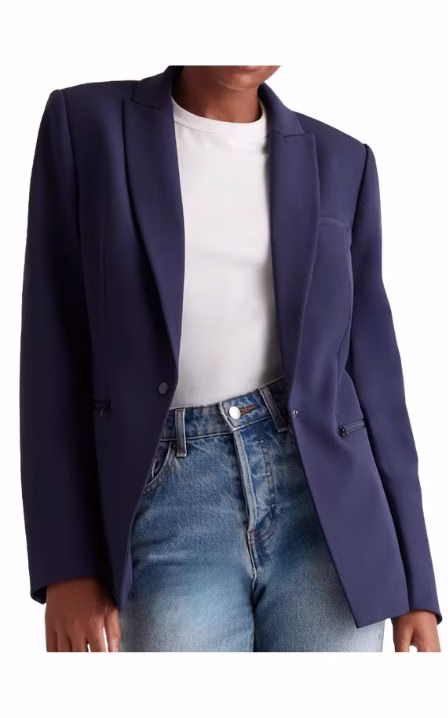 navy wrinkle resistant blazer