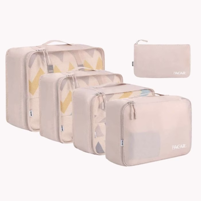 pink packing cubes set of 8