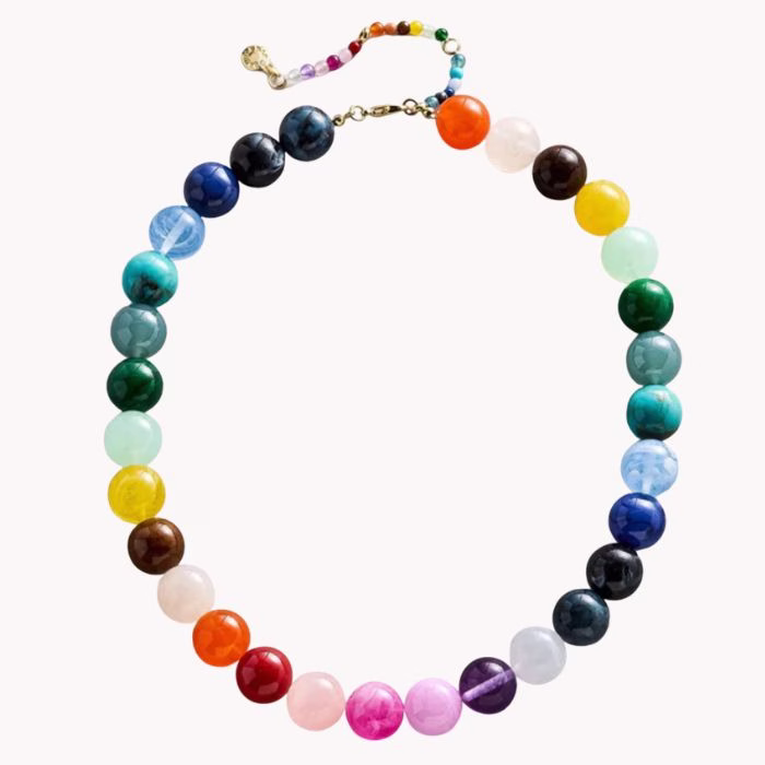 rainbow beaded necklace