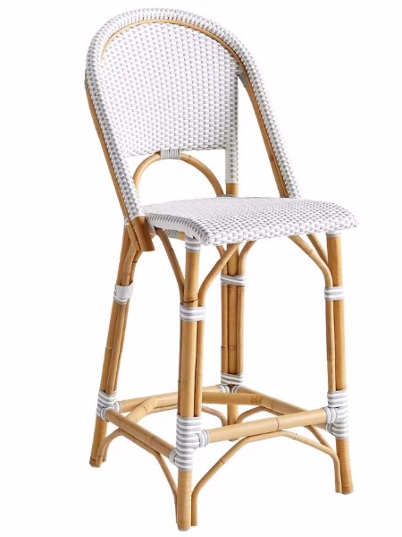 rattan and woven bar stool serena and lily