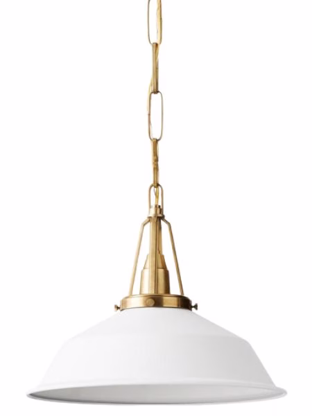 serena & lily white and gold pendant hanging light