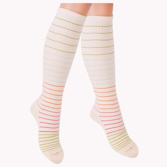 striped compression socks for women