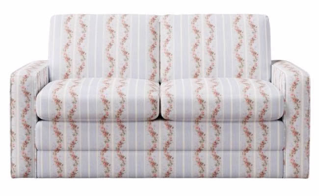 striped floral pattern compact loveseat occassion couch