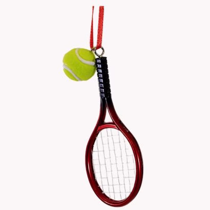tennis racket and ball christmas ornament