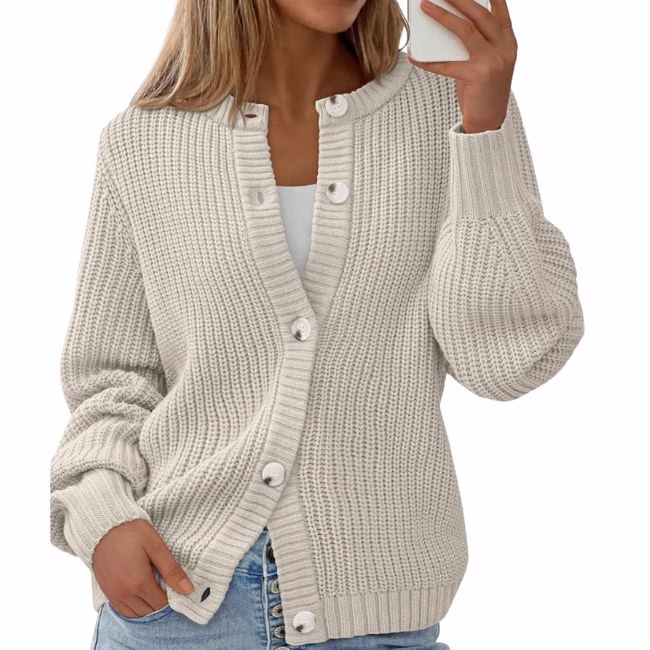 textured knit cardigan