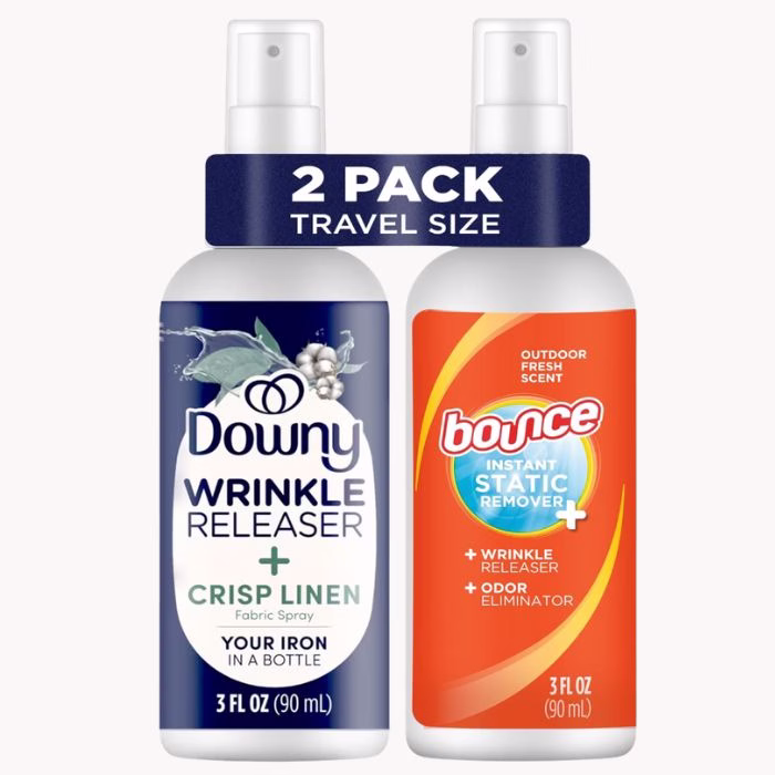 travel sized wrinkle releaser and static remover sprays