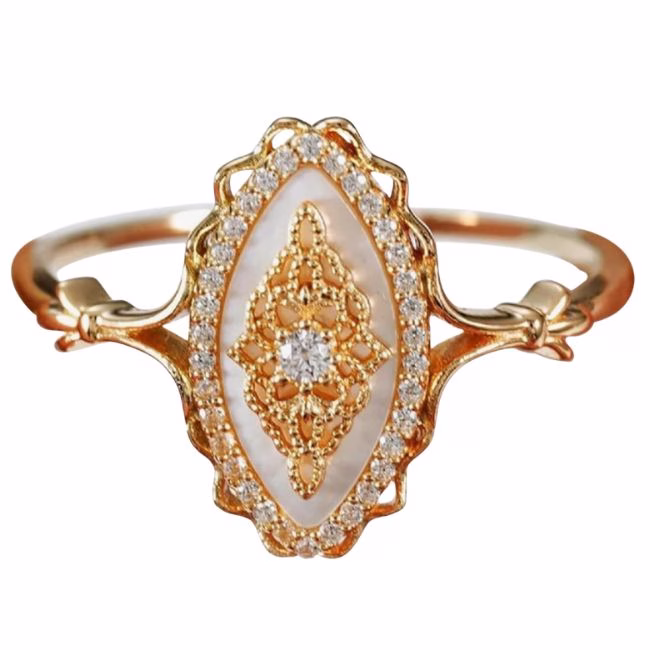 vintage inspired gold ring