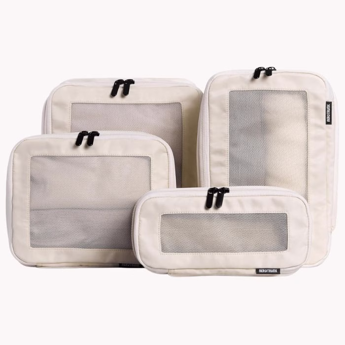 white compression travel cubes for packing