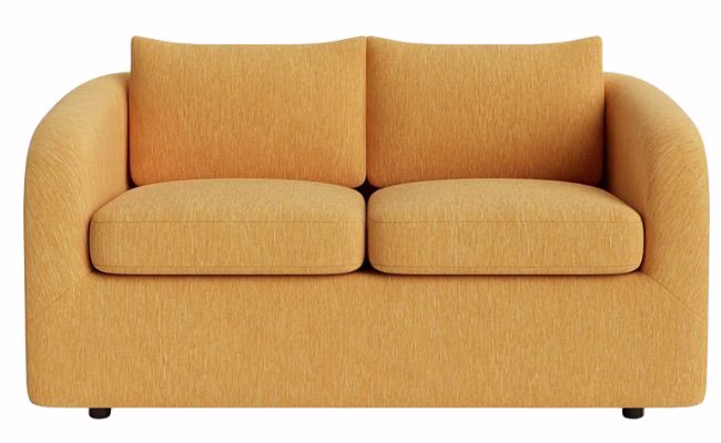 yellow gold loveseat occasion couch