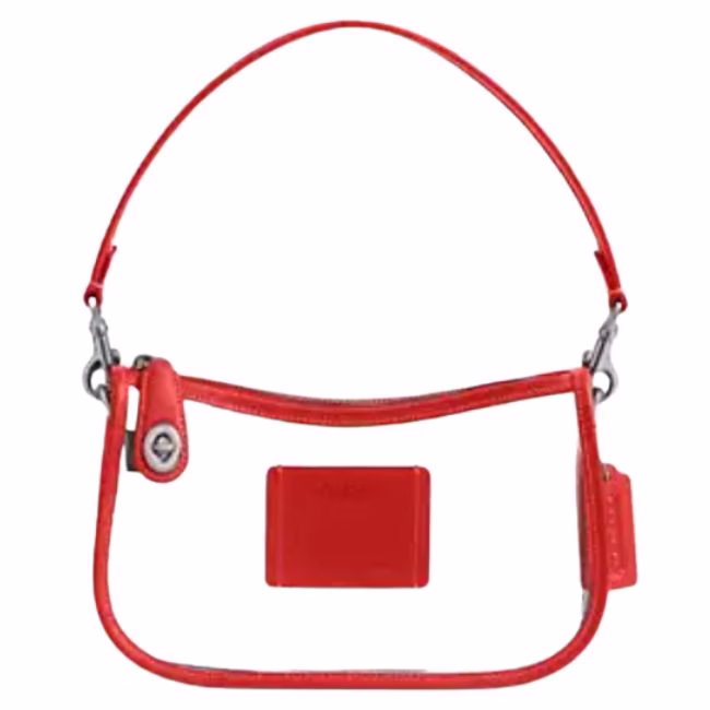 Coach small clear shoulder bag to take into stadiums