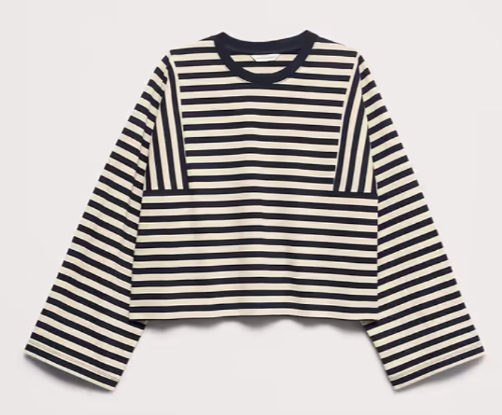 striped cropped sweater