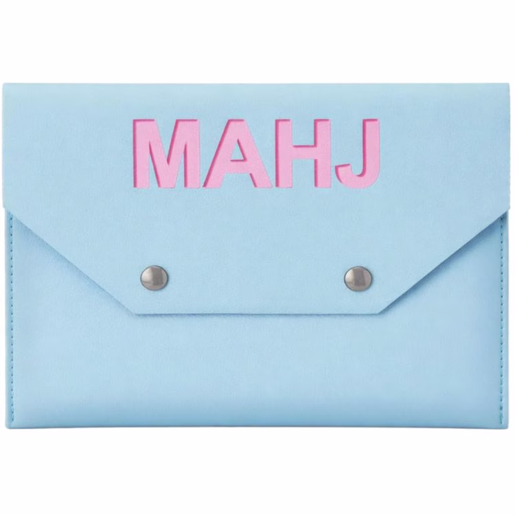 blue Mahjong card holder