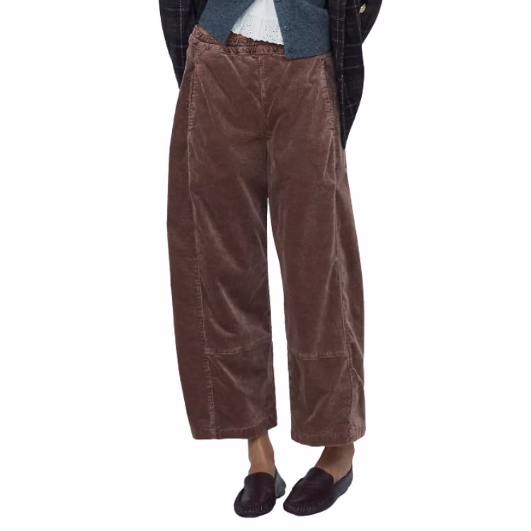 brown corduroy cropped pants