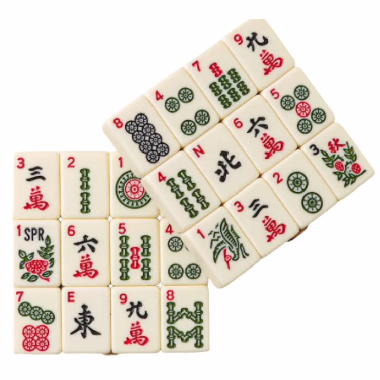 coasters made of mahjong tiles