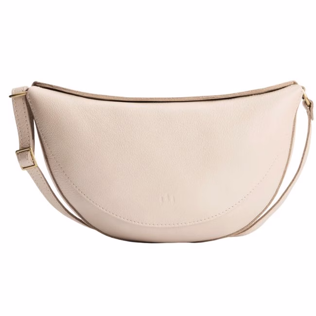 cream crossbody sling bag