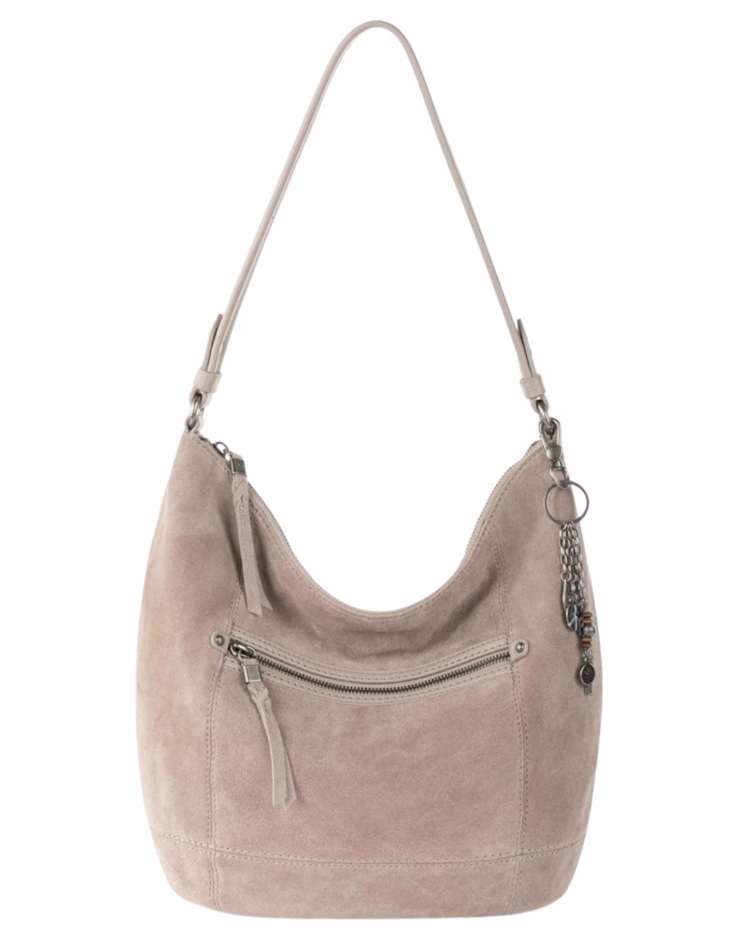 cream slouchy one strap suede bag