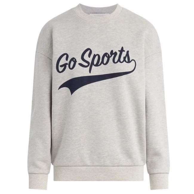 gray sweatshirt that says Go Sports
