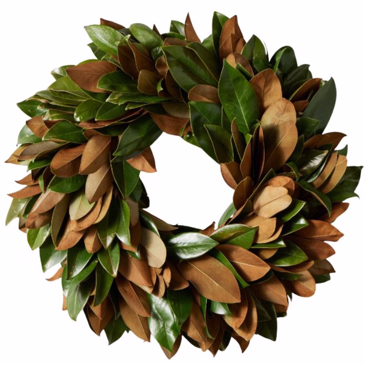 magnolia leaf fall wreath