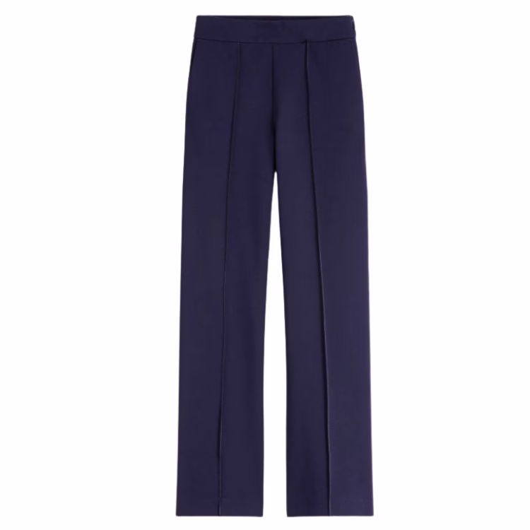 navy straight leg ponte pants