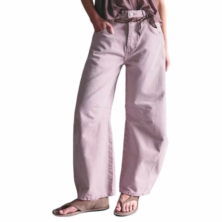 pink barrel pants