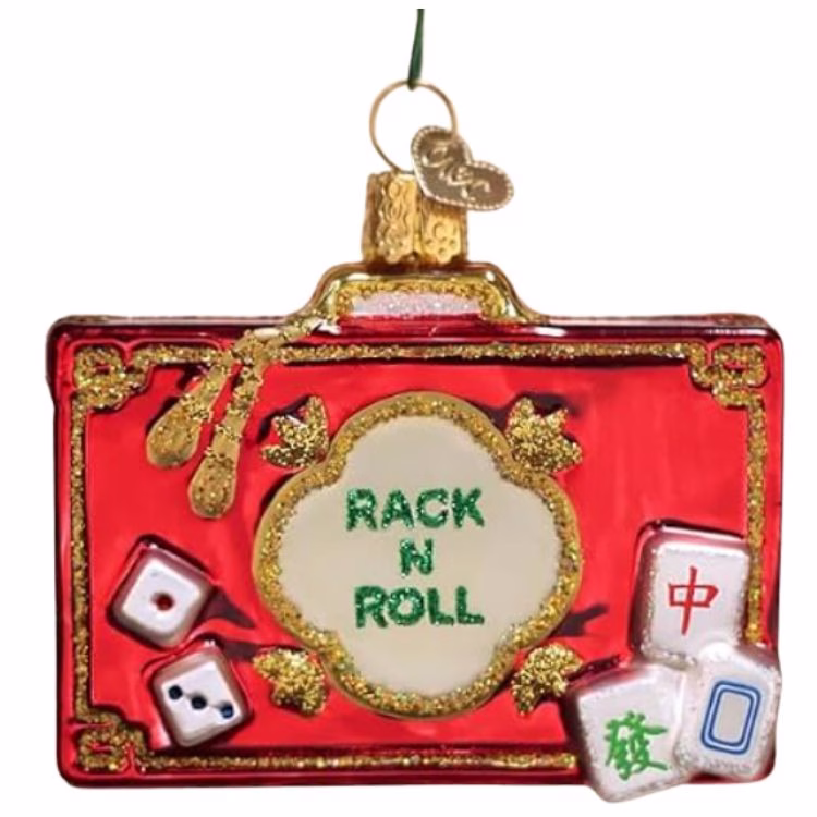 rack n roll shiny christmas ornament