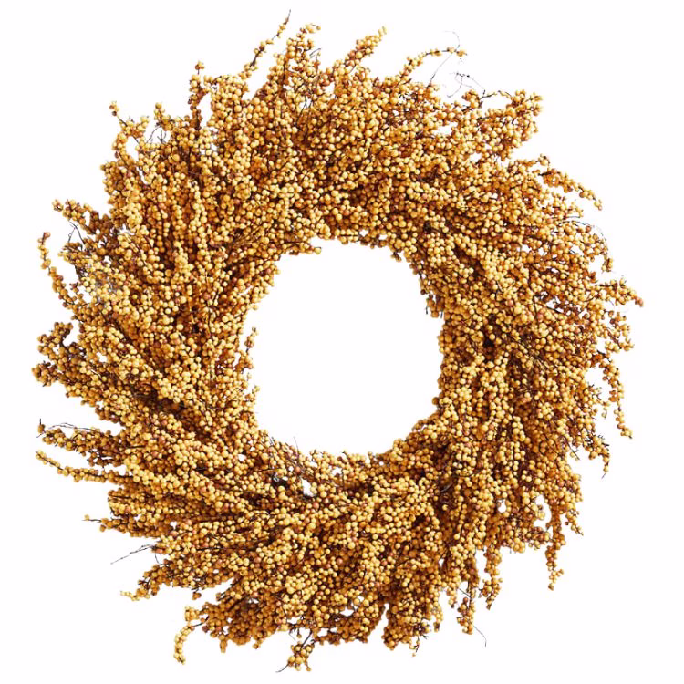 yellow berry fall wreath