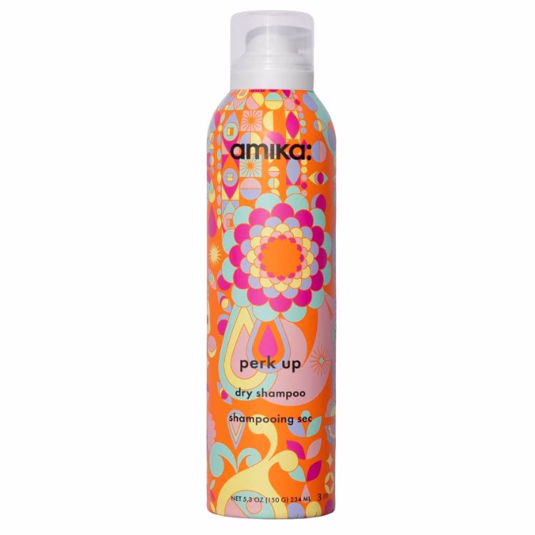 Amika Dry Shampoo in a colorful bottle
