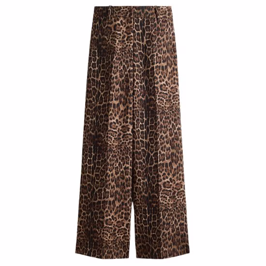 H&M Wide Leg Leopard Print Pants