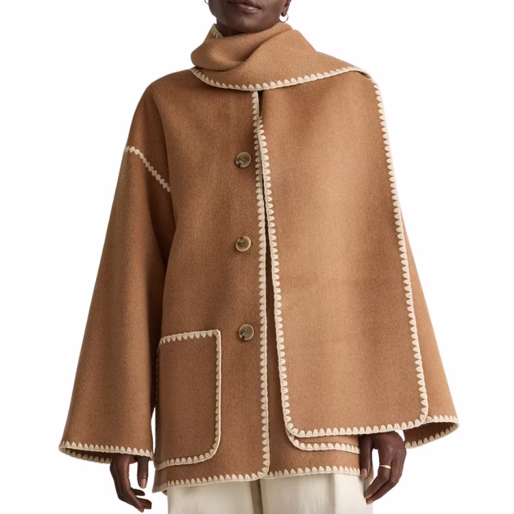 Quince Wool Scarf Coat That looks like Toteme