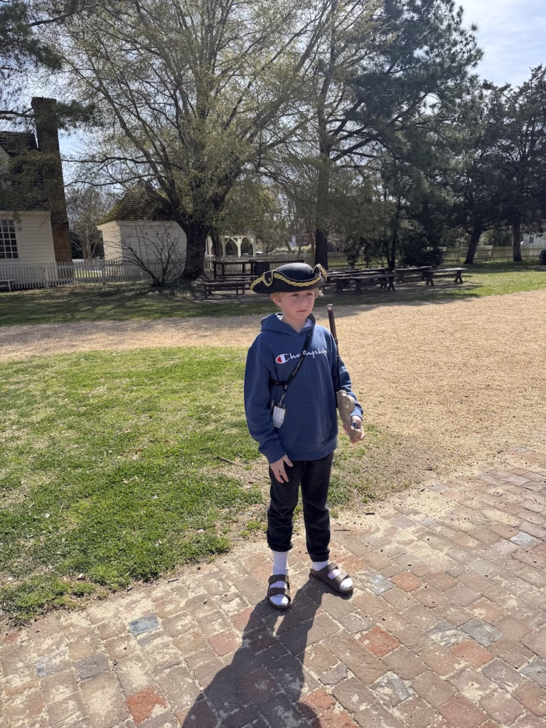 Young solider at colonial williamsburg