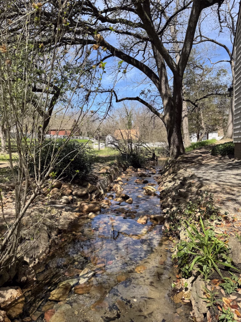 babbling brook in colonial williamsburg