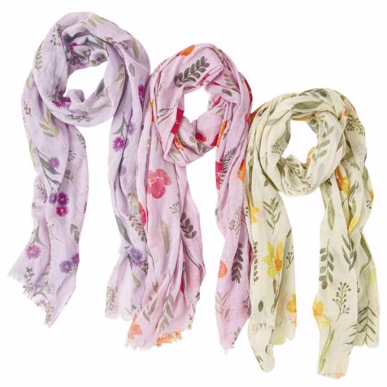 birth month flower scarves
