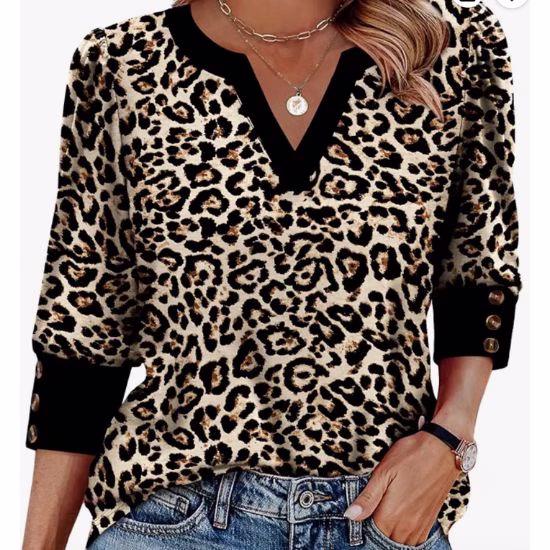 casual leopard print top