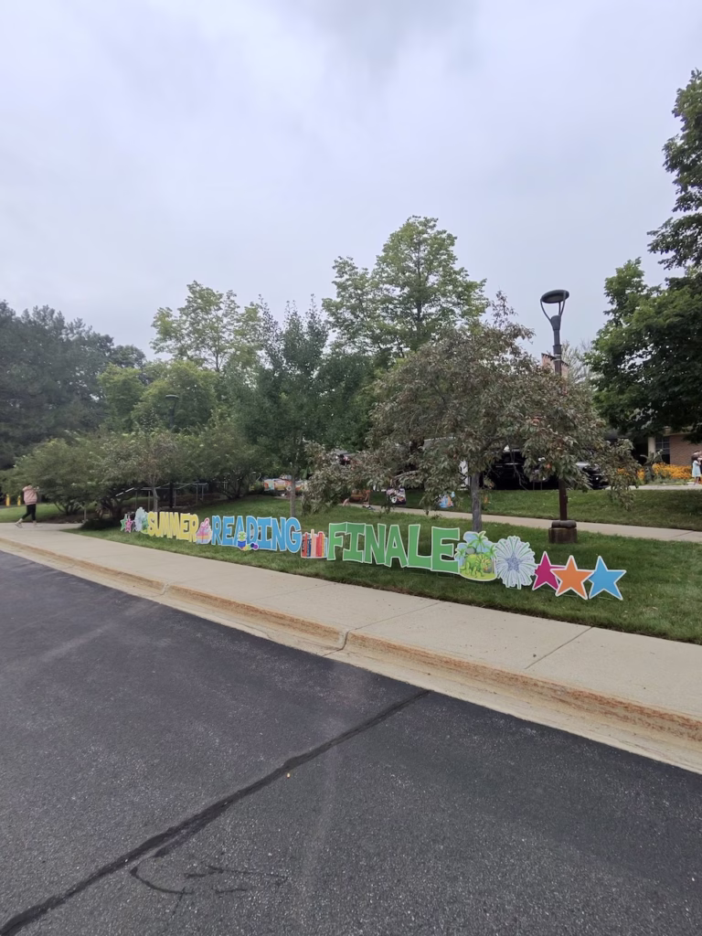 end of summer reading party at a library