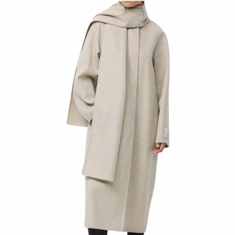 full length wool scarf coat