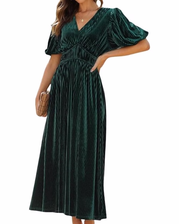 green velvet maxi wedding guest dress
