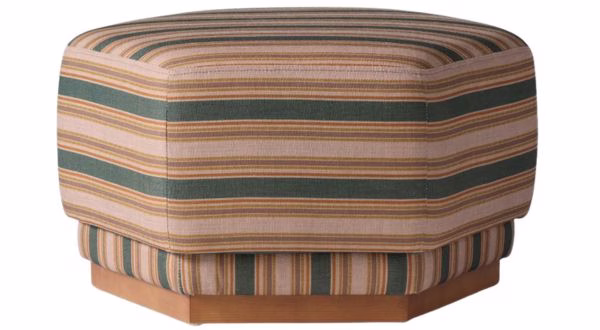 hexagonal striped ottoman coffee table
