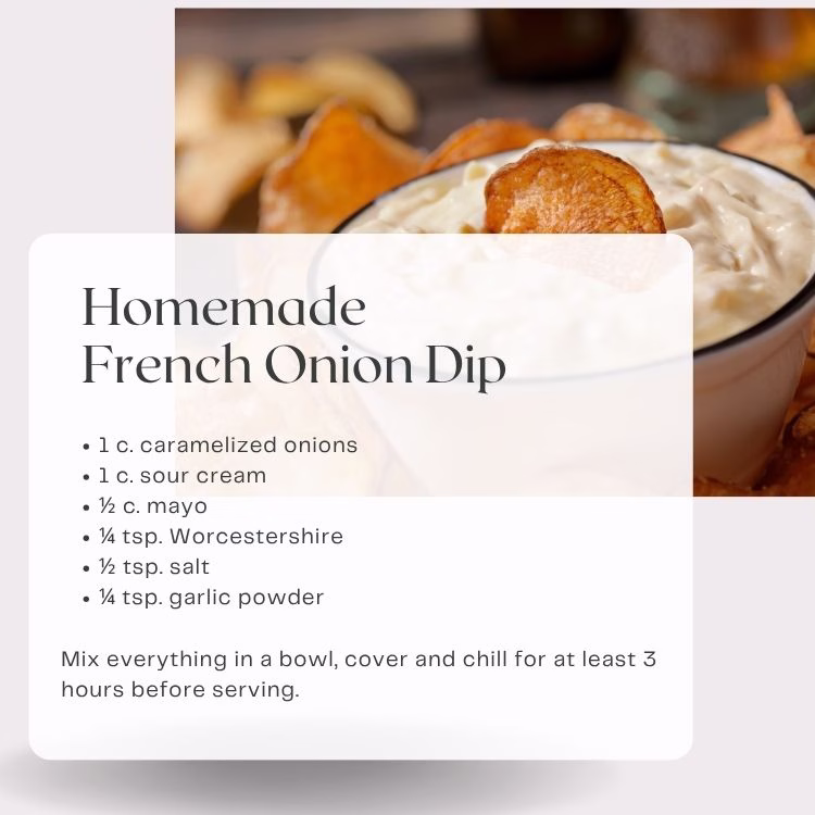 homemade french onion dip