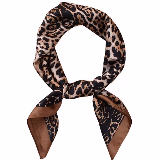 leopard hair and neck scarf