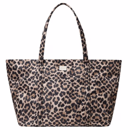 leopard print tote for work and travel