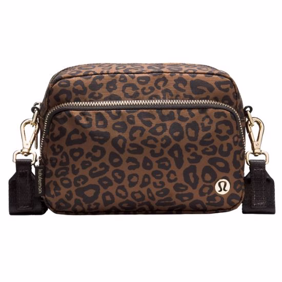 lululemon everywhere crosssbody bag in leopard print