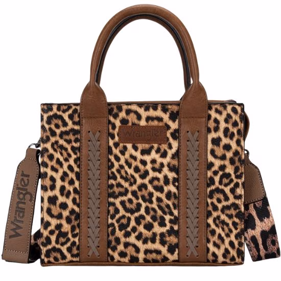 montana west wrangler leopard and brown top handle crosbody bag