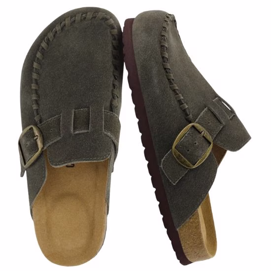 olive green suede mule clog similar to the birkenstock buckley