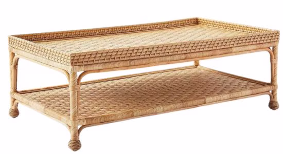 rattan coffee table