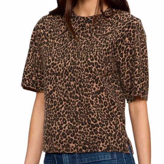 sanctuary clothing sweater tee in leopard print