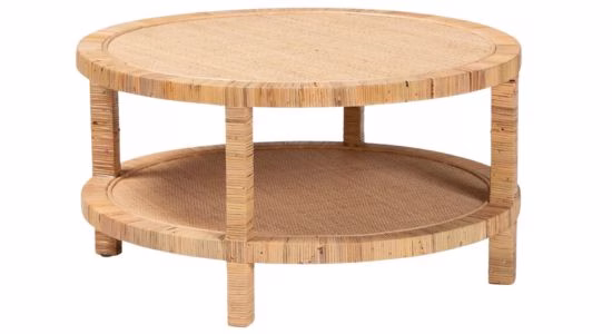 serena and lily dupe coffee table rattan round