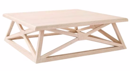 serena and lily white oak lake house coffee table